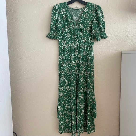 NWT Ba&sh Green Floral Print Vika Dress Size XS US2 - Picture 2 of 8